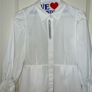 Burberry White Celia Shirtdress